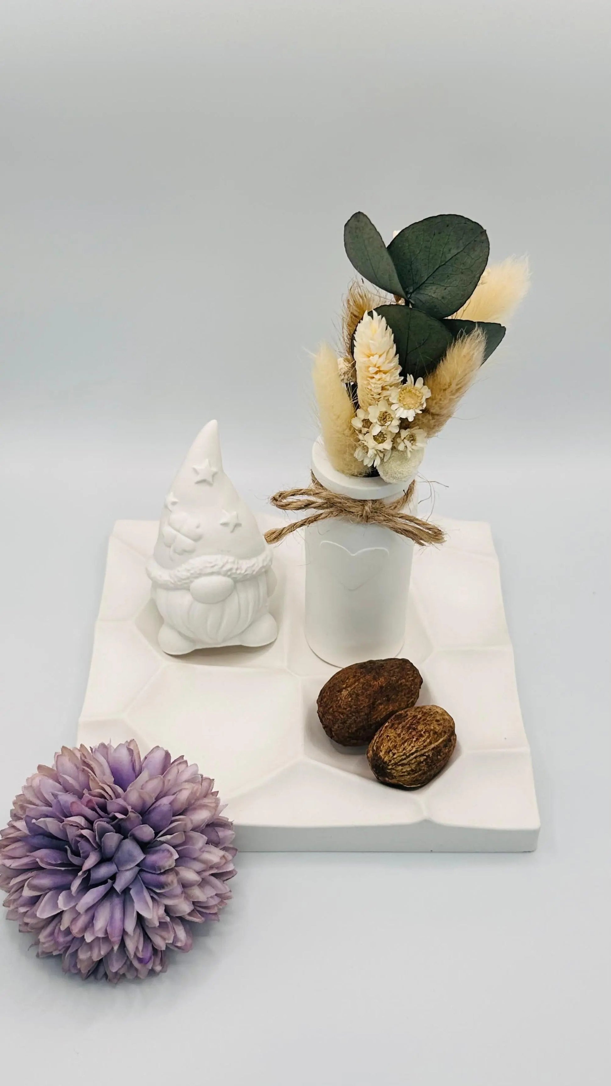 Dekotablett mit Wabenmuster aus Keracraft Herzberg Crafts