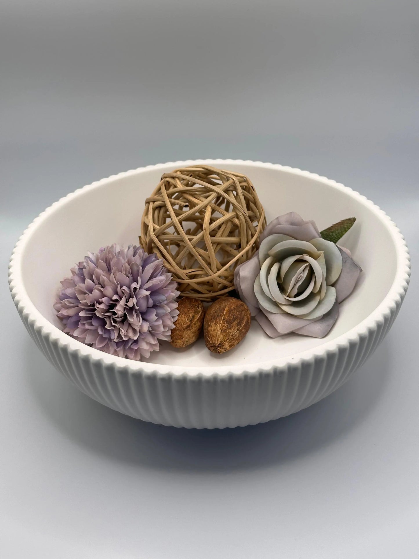 Runde Keracraftschale mit geriffeltem Rand Herzberg Crafts